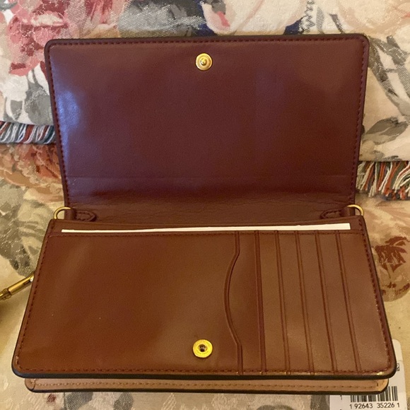 COACH CROSSBODY CRYSTAL 
& LEATHER WALLET & SLIM PHONE CASE. NWT - Picture 5 of 8